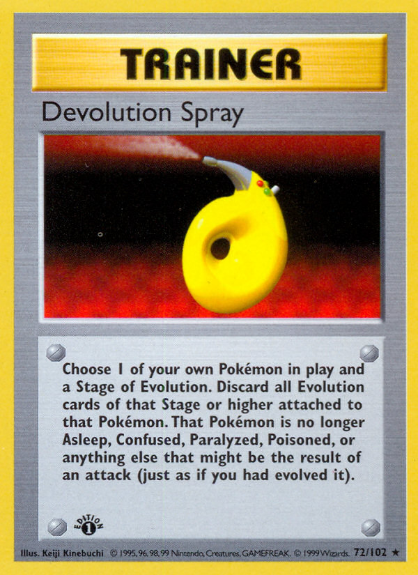 Devolution Spray (72/102) (Shadowless) [Base Set 1st Edition] | Cracking-Singles