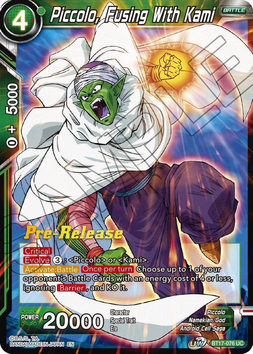 Piccolo, Fusing With Kami (BT17-076) [Ultimate Squad Prerelease Promos] | Cracking-Singles