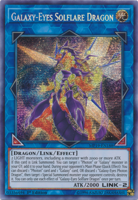 Galaxy-Eyes Solflare Dragon [MP19-EN188] Prismatic Secret Rare | Cracking-Singles