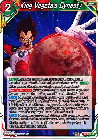 King Vegeta's Dynasty [SD9-05] | Cracking-Singles