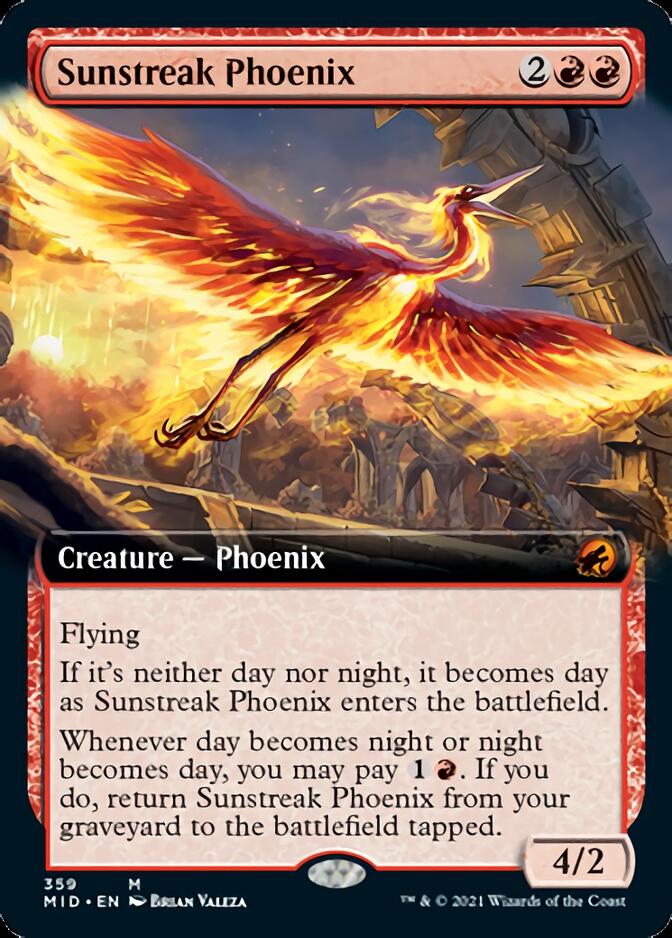 Sunstreak Phoenix (Extended) [Innistrad: Midnight Hunt] | Cracking-Singles