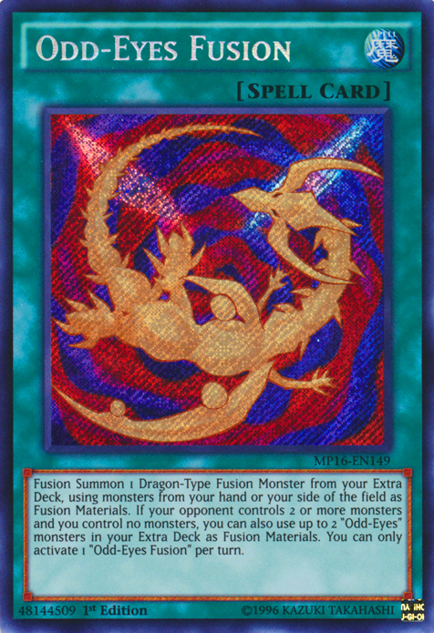 Odd-Eyes Fusion [MP16-EN149] Secret Rare | Cracking-Singles