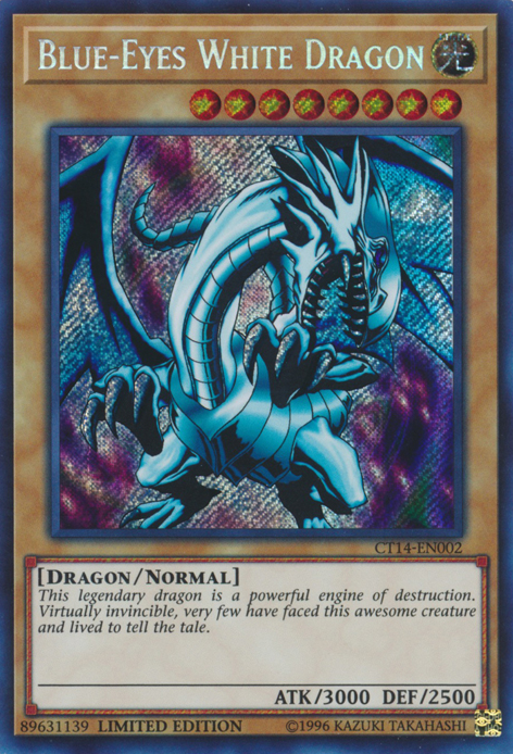 Blue-Eyes White Dragon [CT14-EN002] Secret Rare | Cracking-Singles