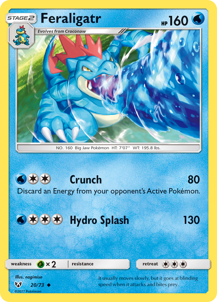 Feraligatr (20/73) [Sun & Moon: Shining Legends] | Cracking-Singles