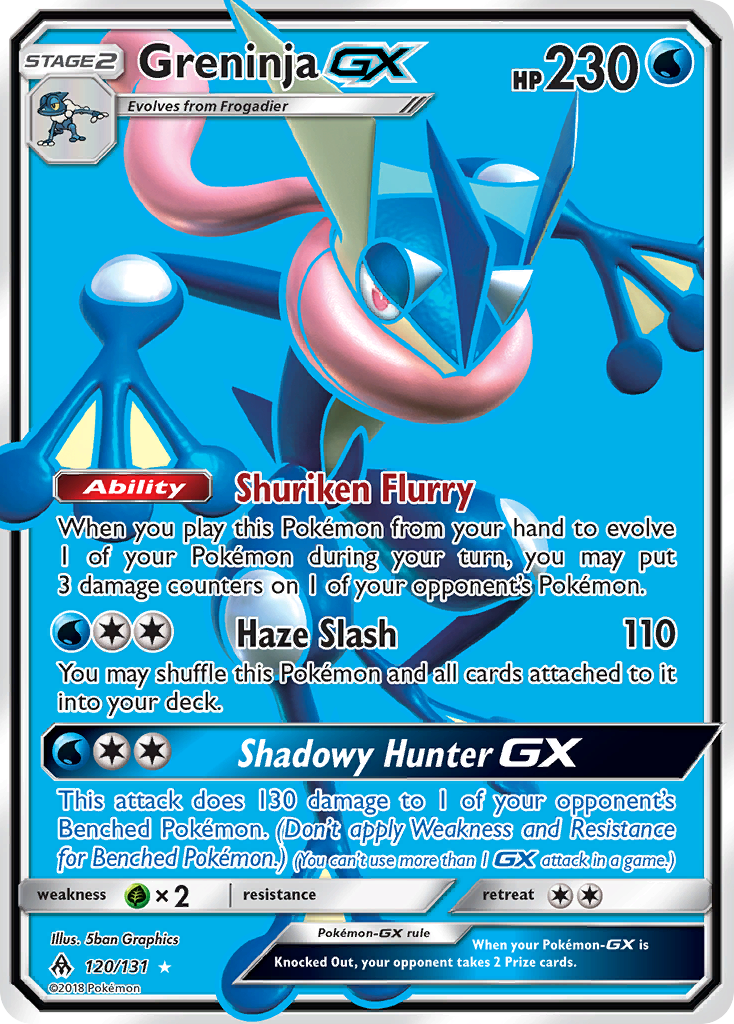 Greninja GX (120/131) [Sun & Moon: Forbidden Light] | Cracking-Singles