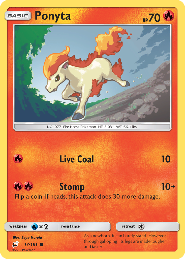 Ponyta (17/181) [Sun & Moon: Team Up] | Cracking-Singles