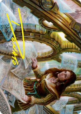 Cartographer's Survey Art Card (Gold-Stamped Signature) [Innistrad: Crimson Vow Art Series] | Cracking-Singles