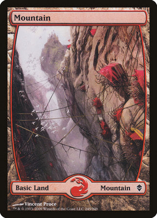 Mountain (245) - Full Art [Zendikar] | Cracking-Singles