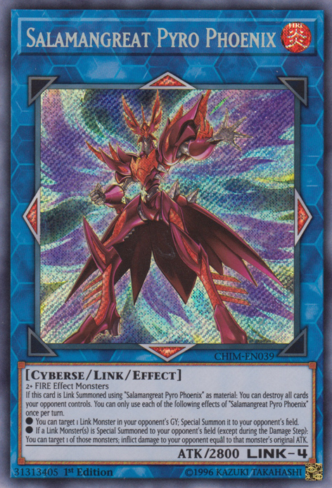 Salamangreat Pyro Phoenix [CHIM-EN039] Secret Rare | Cracking-Singles