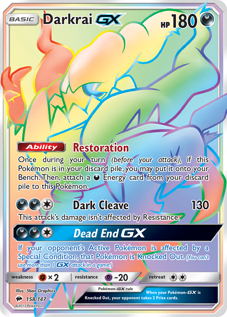 Darkrai GX (158/147) [Sun & Moon: Burning Shadows] | Cracking-Singles