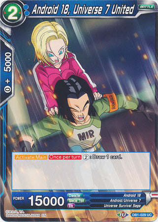 Android 18, Universe 7 United (DB1-029) [Dragon Brawl] | Cracking-Singles