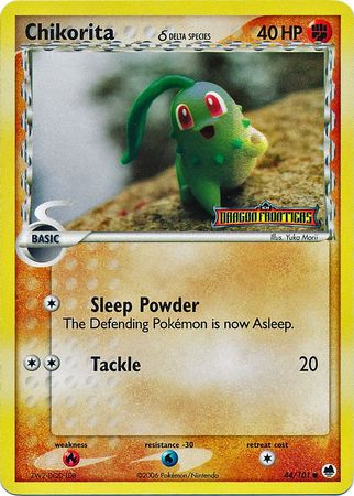 Chikorita (44/101) (Delta Species) (Stamped) [EX: Dragon Frontiers] | Cracking-Singles