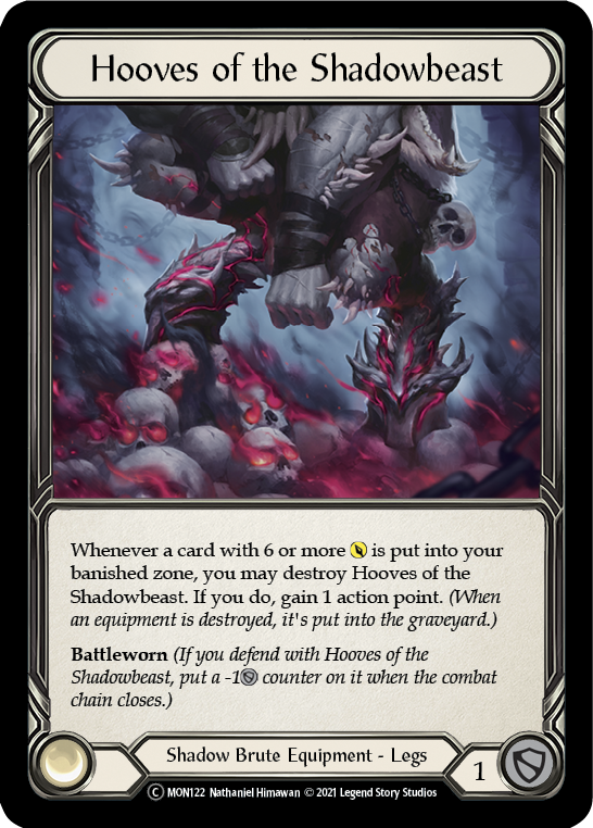 Hooves of the Shadowbeast (Rainbow Foil) [U-MON122-RF] Unlimited Rainbow Foil | Cracking-Singles