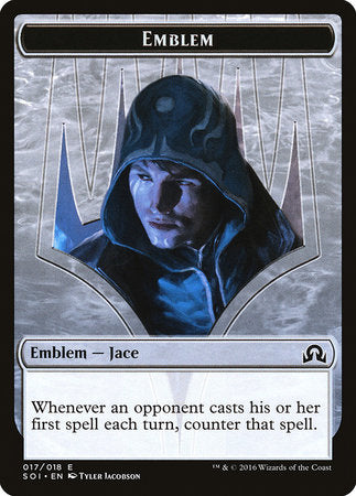 Emblem - Jace, Unraveler of Secrets [Shadows over Innistrad Tokens] | Cracking-Singles