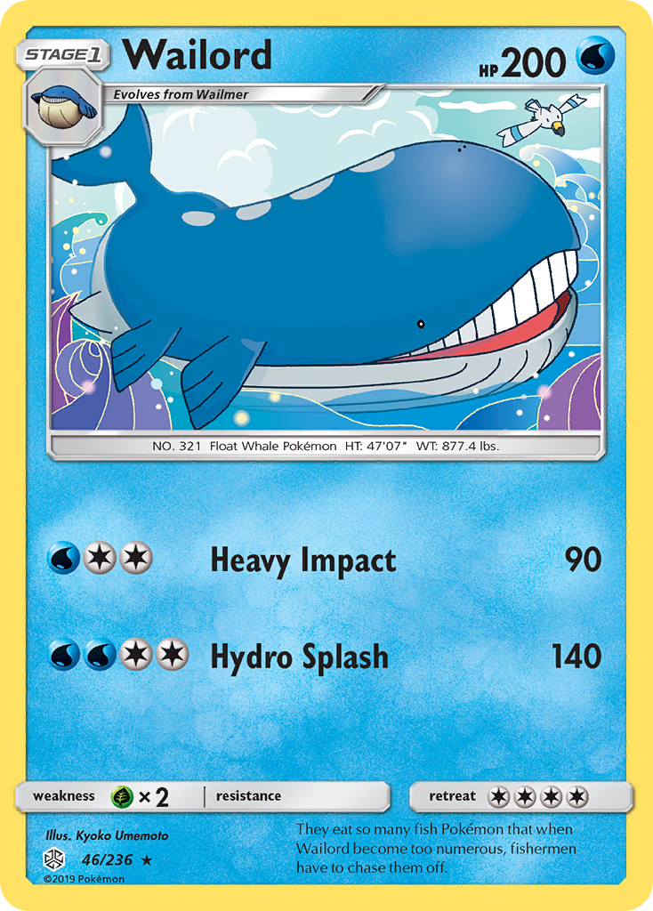 Wailord (46/236) [Sun & Moon: Cosmic Eclipse] | Cracking-Singles