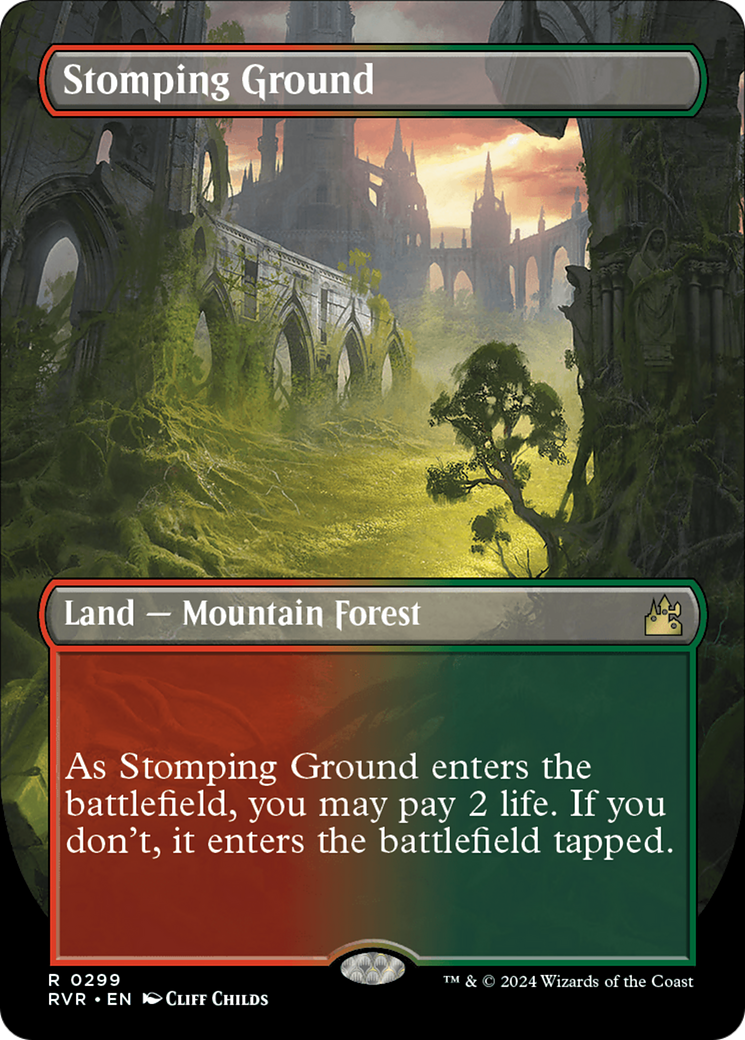 Stomping Ground (Borderless) [Ravnica Remastered] | Cracking-Singles