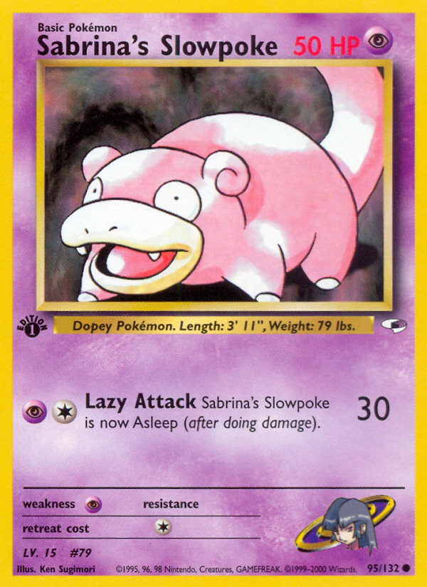 Sabrina's Slowpoke (95/132) [Gym Heroes 1st Edition] | Cracking-Singles