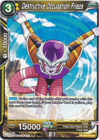 Destructive Occupation Frieza [BT2-104] | Cracking-Singles