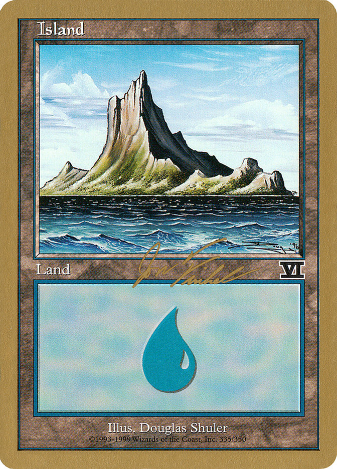 Island (jf335) (Jon Finkel) [World Championship Decks 2000] | Cracking-Singles