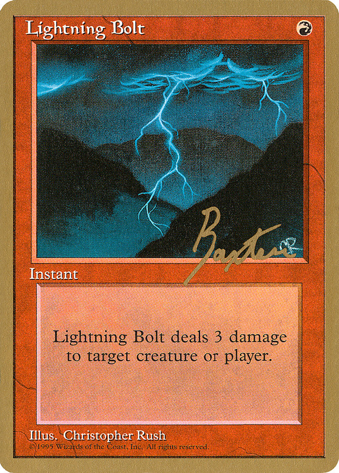 Lightning Bolt (George Baxter) [Pro Tour Collector Set] | Cracking-Singles