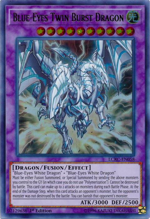 Blue-Eyes Twin Burst Dragon [LCKC-EN058] Ultra Rare | Cracking-Singles