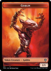 Rebel // Goblin Double-Sided Token [Phyrexia: All Will Be One Commander Tokens] | Cracking-Singles