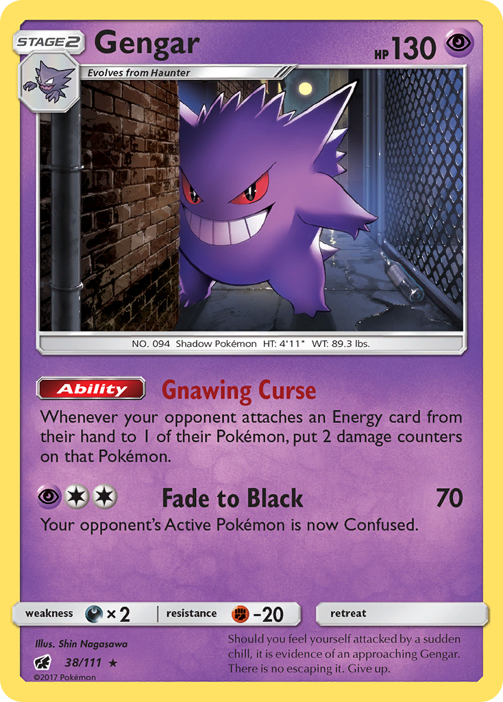 Gengar (38/111) [Sun & Moon: Crimson Invasion] | Cracking-Singles