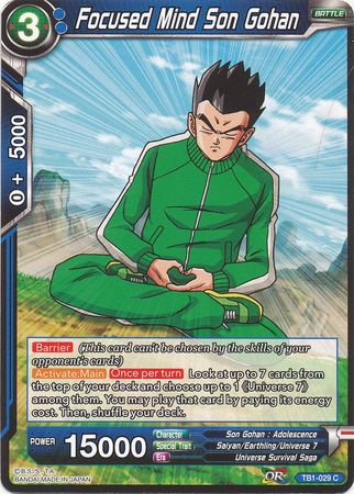 Focused Mind Son Gohan [TB1-029] | Cracking-Singles