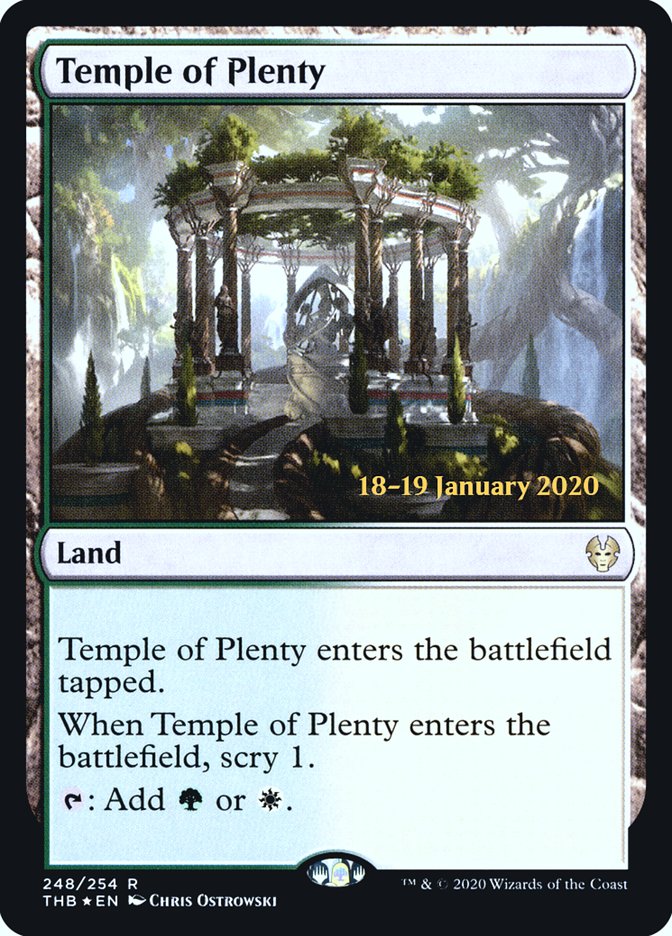 Temple of Plenty [Theros Beyond Death Prerelease Promos] | Cracking-Singles