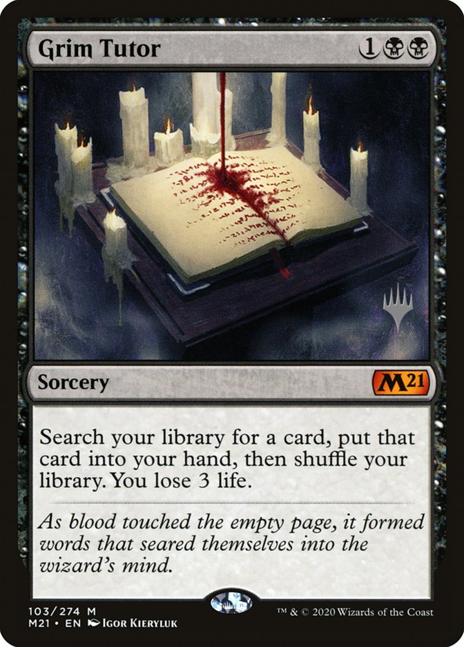 Grim Tutor (Promo Pack) [Core Set 2021 Promos] | Cracking-Singles