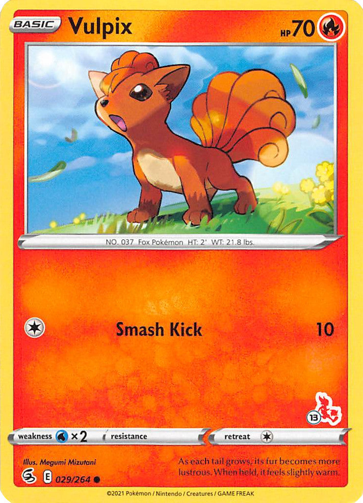 Vulpix (029/264) (Cinderace Stamp #13) [Battle Academy 2022] | Cracking-Singles