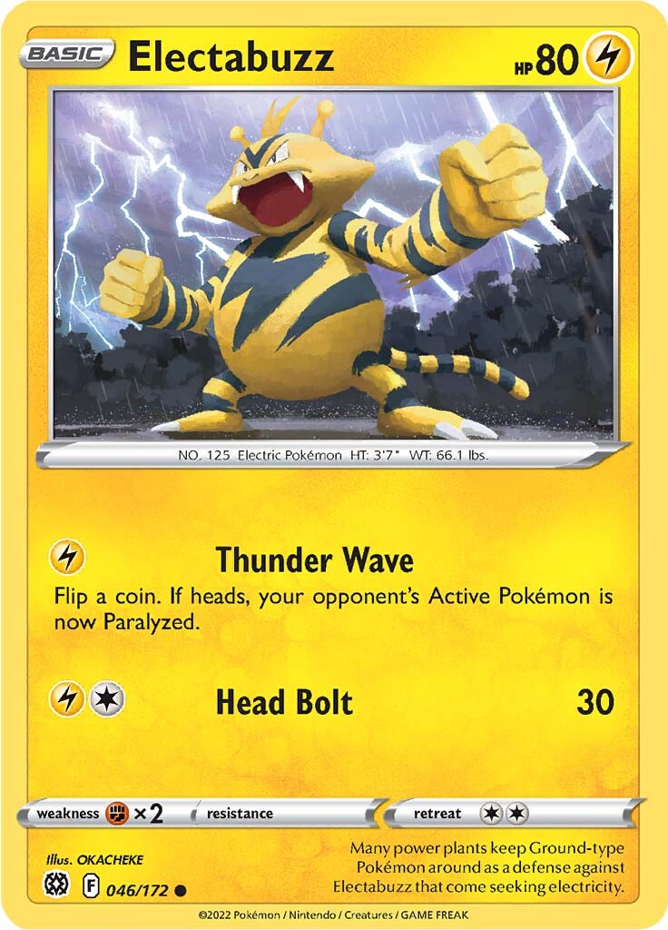 Electabuzz (046/172) [Sword & Shield: Brilliant Stars] | Cracking-Singles