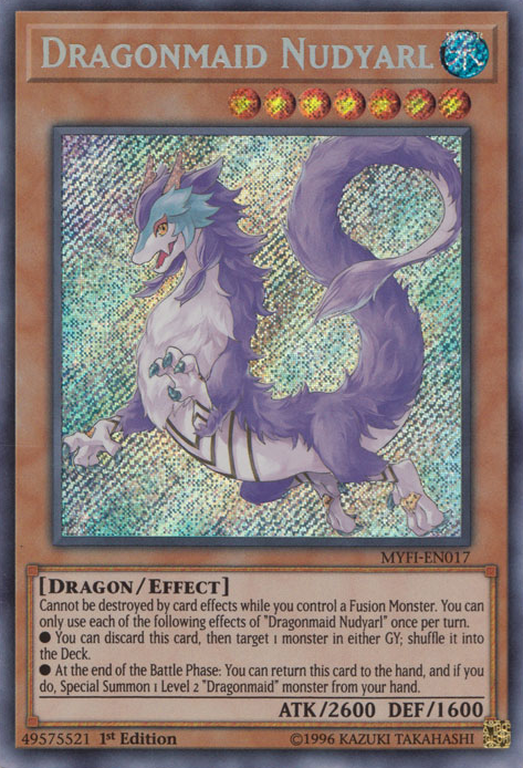 Dragonmaid Nudyarl [MYFI-EN017] Secret Rare | Cracking-Singles