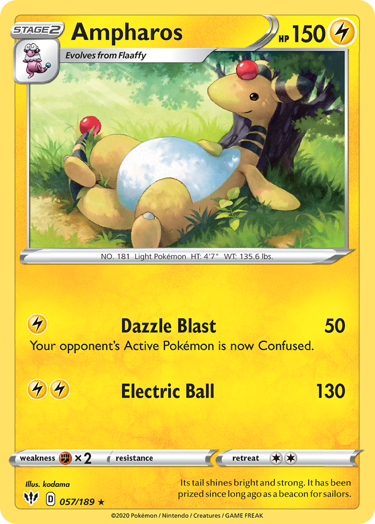 Ampharos (057/189) [Sword & Shield: Darkness Ablaze] | Cracking-Singles