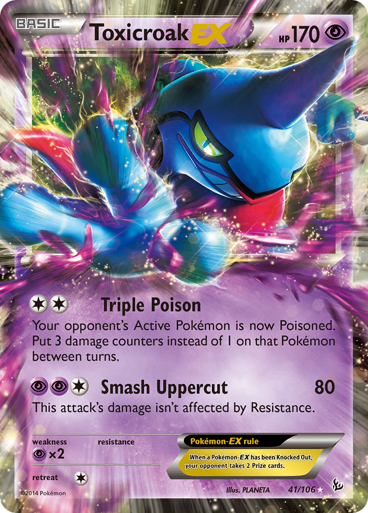 Toxicroak EX (41/106) [XY: Flashfire] | Cracking-Singles