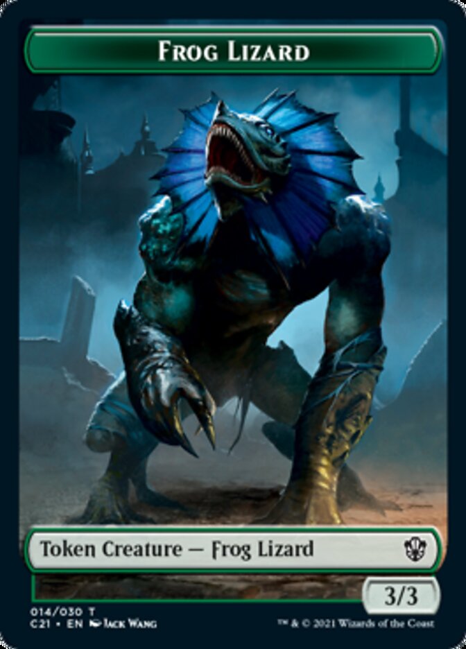 Frog Lizard // Elephant Token [Commander 2021 Tokens] | Cracking-Singles