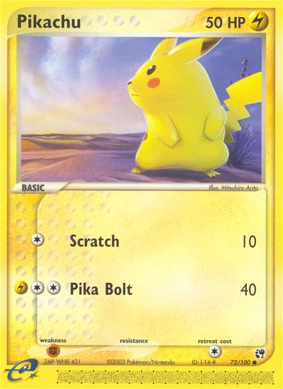 Pikachu (72/100) [EX: Sandstorm] | Cracking-Singles