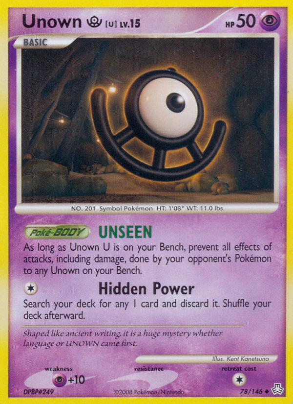 Unown U (78/146) [Diamond & Pearl: Legends Awakened] | Cracking-Singles