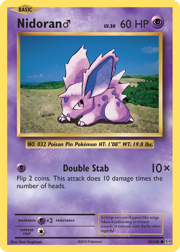 Nidoran (43/108) (Male) [XY: Evolutions] | Cracking-Singles