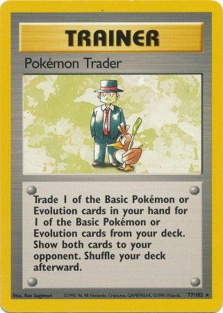 Pokemon Trader (77/102) [Base Set Unlimited] | Cracking-Singles