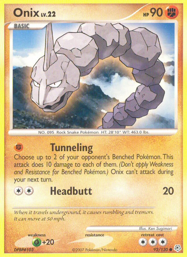 Onix (92/130) [Diamond & Pearl: Base Set] | Cracking-Singles