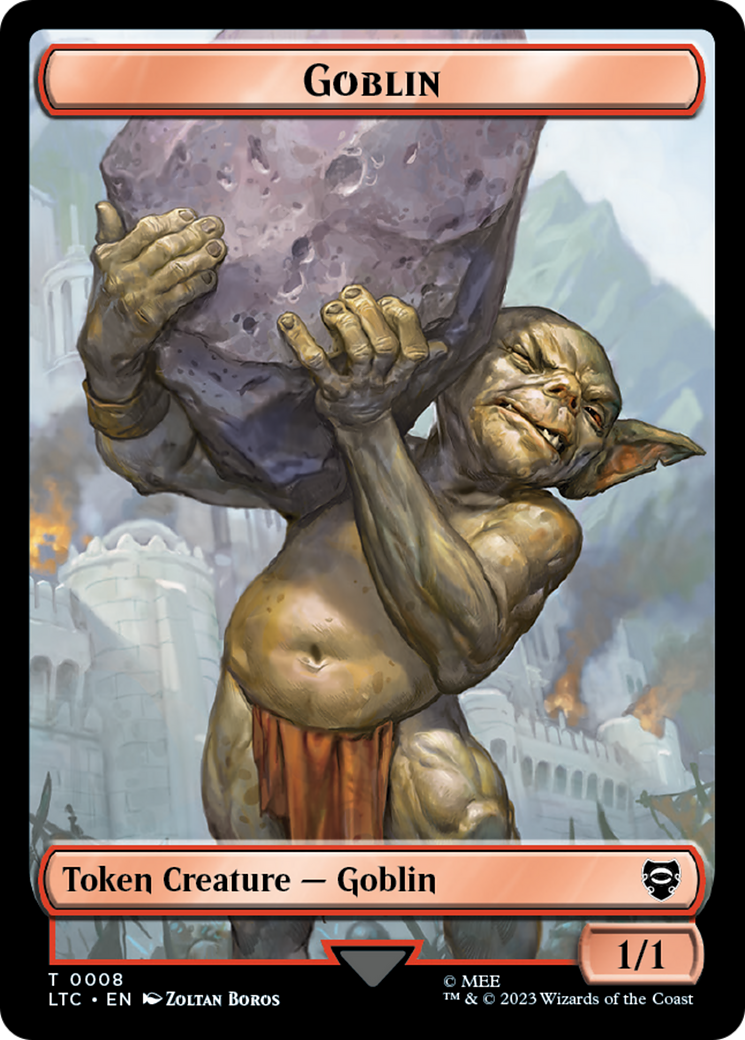 Goblin // Wraith Double-Sided Token [The Lord of the Rings: Tales of Middle-Earth Commander Tokens] | Cracking-Singles