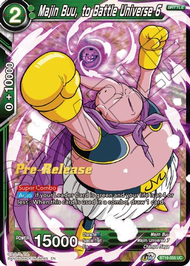 Majin Buu, to Battle Universe 6 (BT16-055) [Realm of the Gods Prerelease Promos] | Cracking-Singles