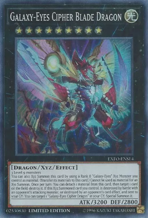 Galaxy-Eyes Cipher Blade Dragon [EXFO-ENSE4] Super Rare | Cracking-Singles