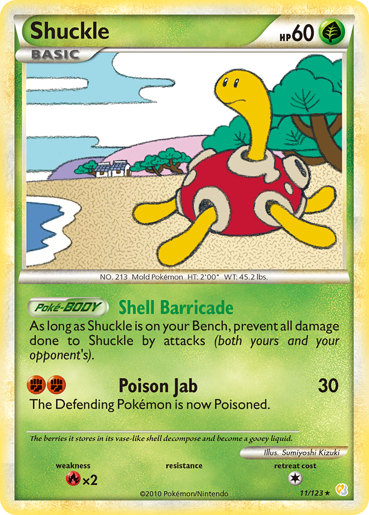 Shuckle (11/123) [HeartGold & SoulSilver: Base Set] | Cracking-Singles