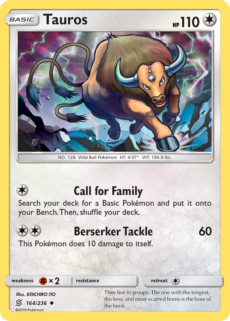 Tauros (164/236) [Sun & Moon: Unified Minds] | Cracking-Singles