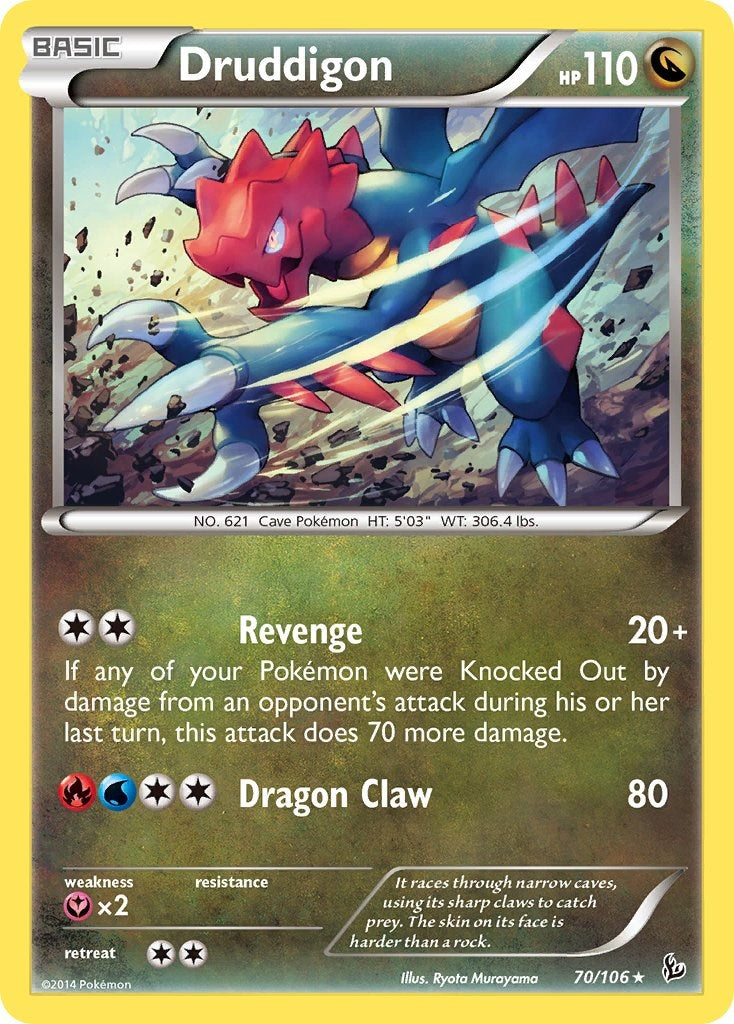 Druddigon (70/106) (Theme Deck Exclusive) [XY: Flashfire] | Cracking-Singles