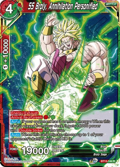 SS Broly, Annihilation Personified [BT15-144] | Cracking-Singles