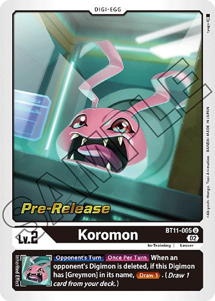 Koromon [BT11-005] [Dimensional Phase Pre-Release Promos] | Cracking-Singles