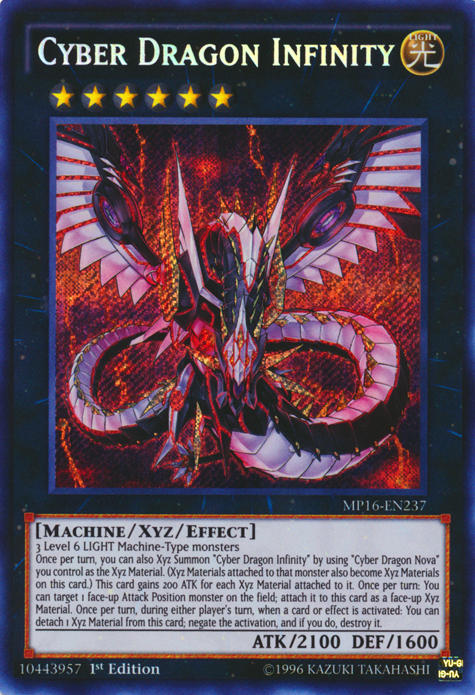 Cyber Dragon Infinity [MP16-EN237] Secret Rare | Cracking-Singles